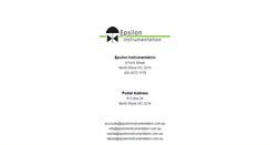 Desktop Screenshot of epsiloninstrumentation.com.au